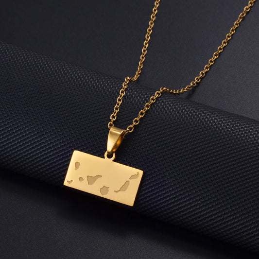 Spain Canary Islands Necklace Canarian El Hierro,La Palma,La Gomera,Tenerife,Gran Canaria,Fuertevetura,Lanzarote Jewelry #589962