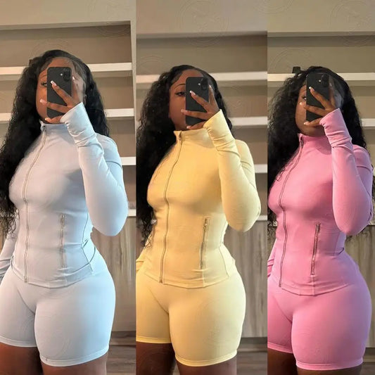 Women Yoga Jackets with Pockets Slim Fitness Thick High Quality Workout Outdoor Sportswear Long Sleeve Turtle Neck Casual Jacket