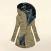 Women's Winter Parka Thick Warm Fleece Lined Long Coat Hooded Plus Size Print Design Ladies Padded Puffer Jacket