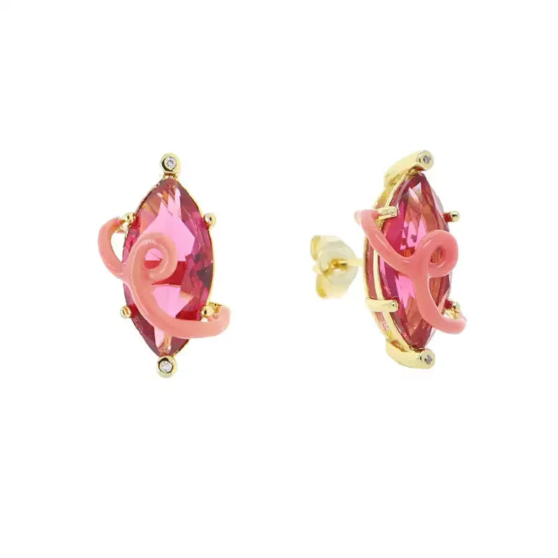 2023 New Arrived Top Quality Classic Fashion Girl Women Jewelry Geometric Shaped Colorful Simple CZ Stud Earring