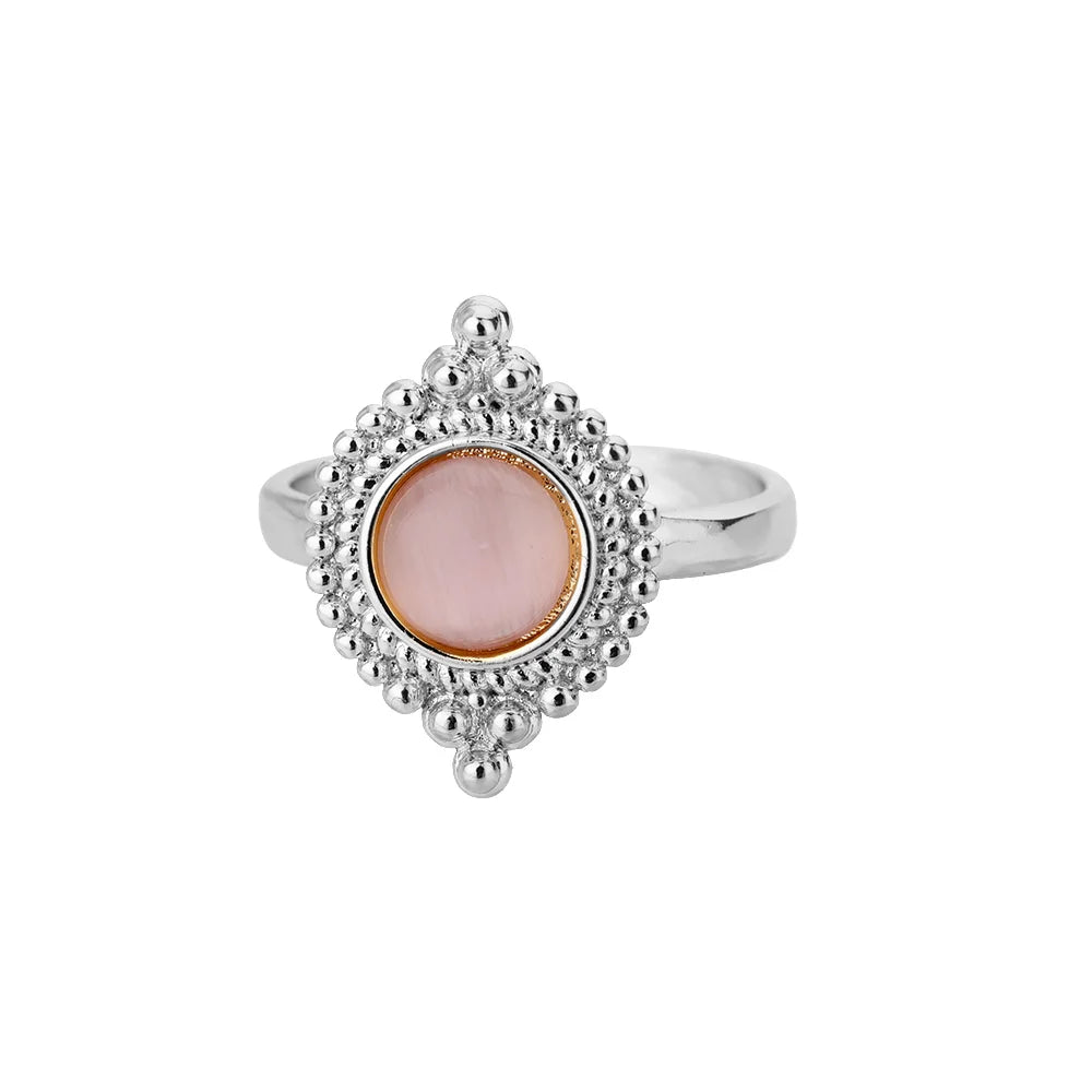 Fashion White Opal Rings For Women Gold Color Stainless Steel Opal Ring Wedding Engagement Aesthetic Jewelry Gift 2024 