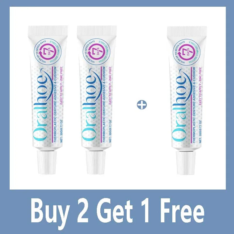 Seamless Fit Thermoplastic Denture Adhesive Comfortable Portable Oral Health Care Long Lasting Reusable Denture Care Dental