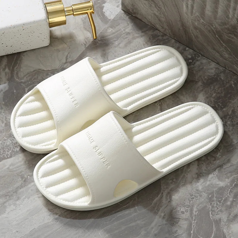 2025 Men's Summer Slippers for Home Use Women's Indoor Non Slip Shower Home Use EVA Soft Bottom Couple's Bathroom Slippers
