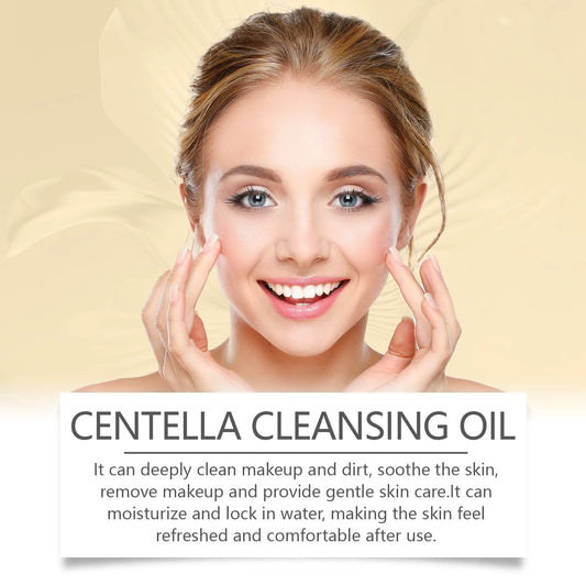 EELHOE Facial Cleansing Oil Centella Asiatica Skin Care for Sensitive Skin Barrier Repair Deep Skin Cleansing Makeup Remover Oil