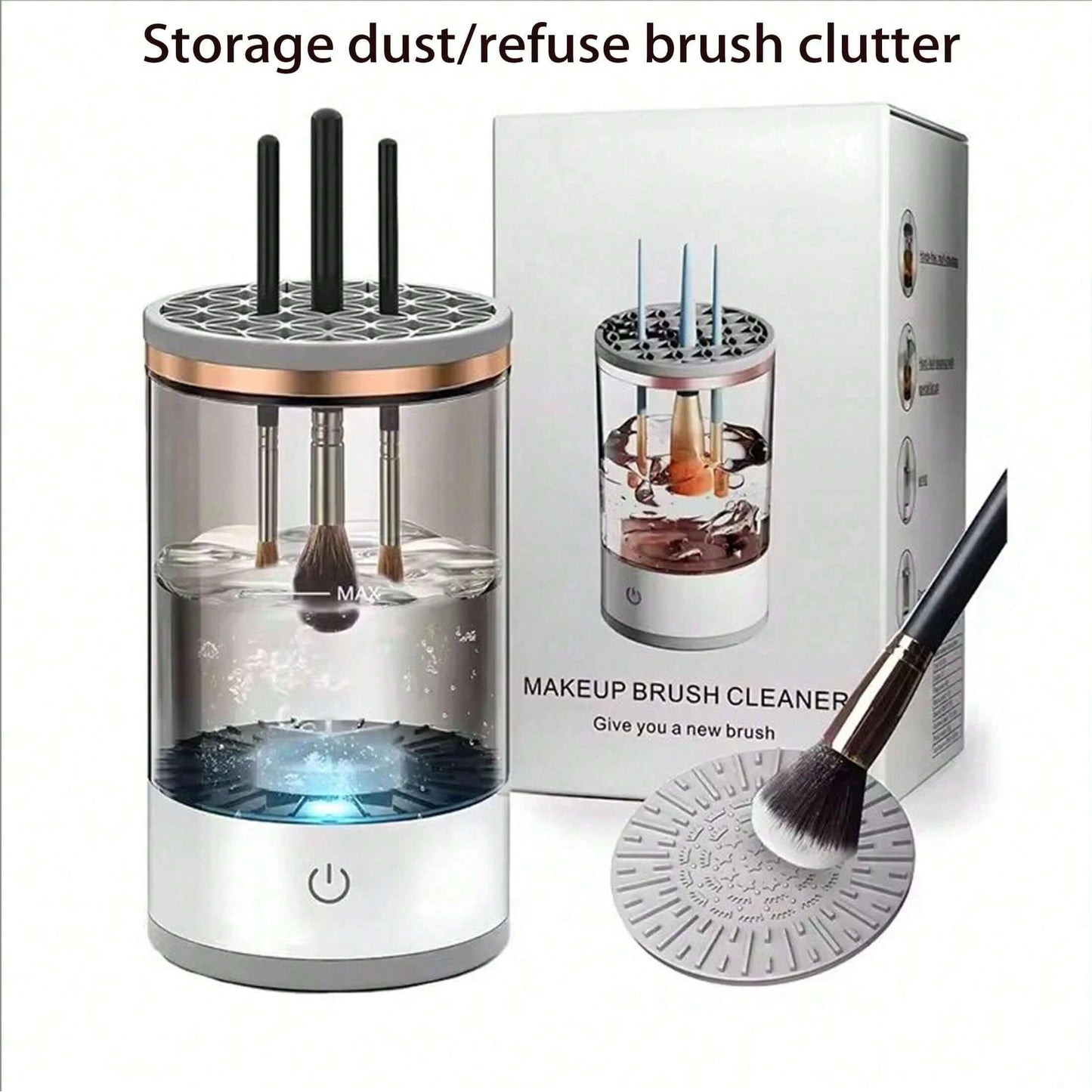 Electric lazy makeup brush cleaner | Automatic cleaning with storage box special cleaning storage for makeup tools