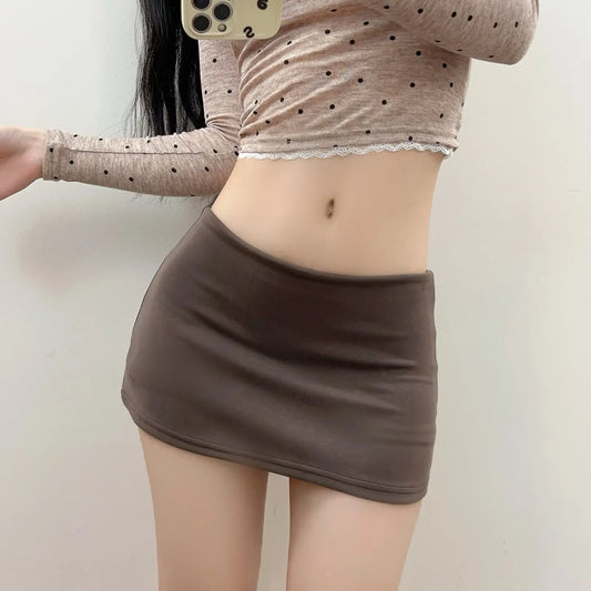 Black Mini Skirts For Woman 2024 Summer Outfits Kawaii Pencil Skirt Korean Knitted Skirt Y2k Bottoms Micro Skirts Kawaii Clothes