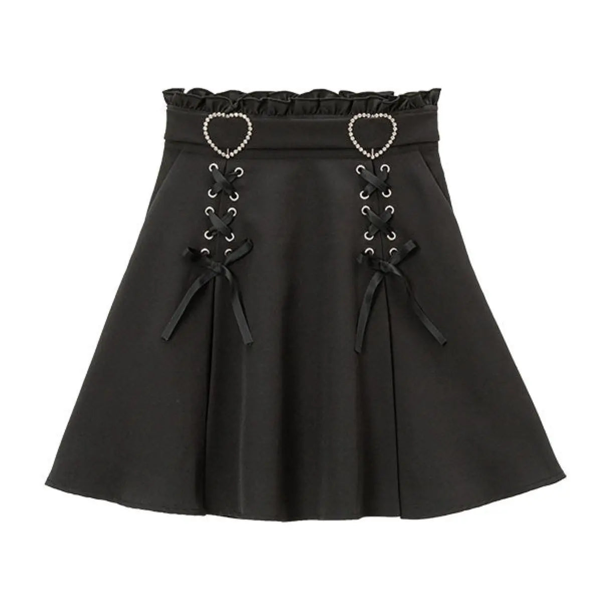 Women's Plus Size Lolita Style Skirt Black High Waist Slimming Summer Skirt Japanese Cute Soft Girl Fashion Flared Design S-3XL