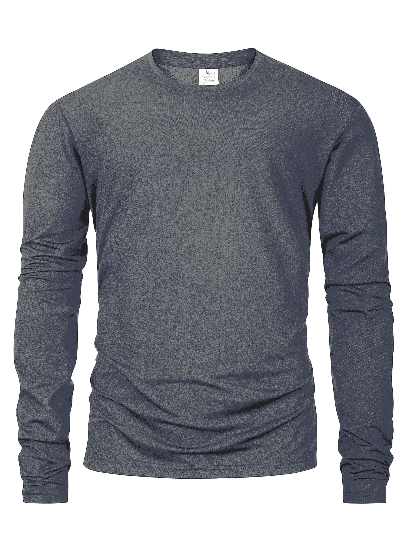 Mens Long Sleeved Casual T-Shirt Solid Color Cotton O-neck Long Sleeved High Quality Basic T-shirt Male Loose Breathable Tops