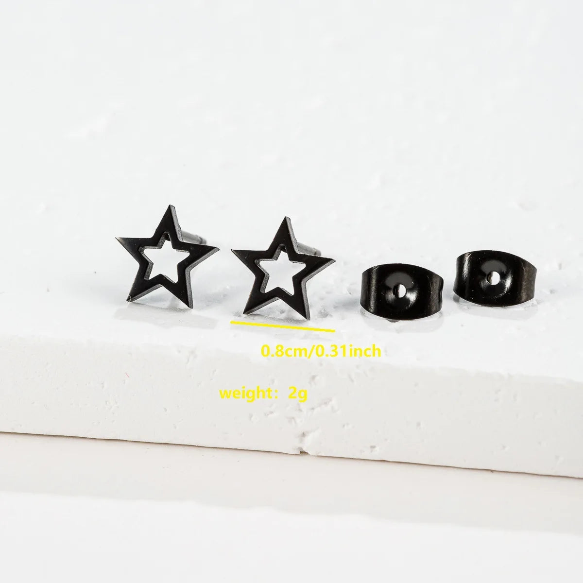 Vintage Simple Star Moon Circle Geometry Stainless Steel Stud Earrings for Women Trendy Earing Piercing Jewelry Gift