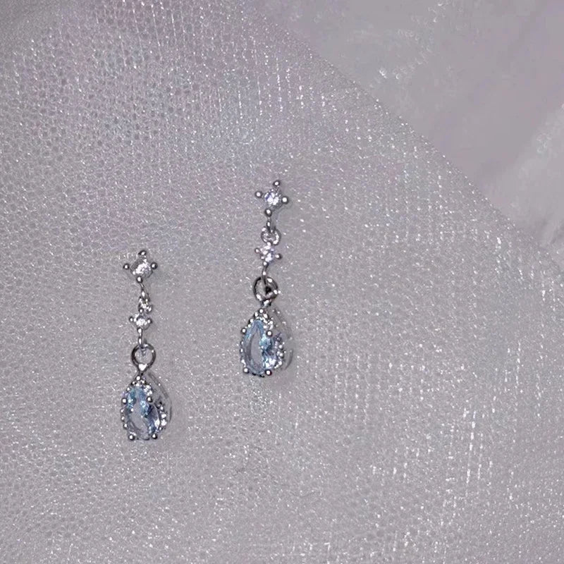 New 925 Sterling Silver Zircon Earrings Shining Charm Simple Style Women Earrings Birthday Gift for Friends Fine Jewelry