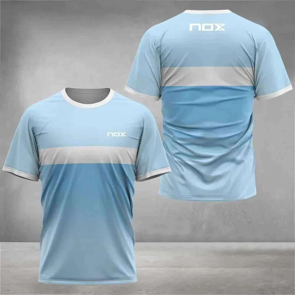 New Summer Men's Polyester Fiber Casual Fashion Breathable T-shirt Letter Printed Pattern Suitable for Outdoor Wearing