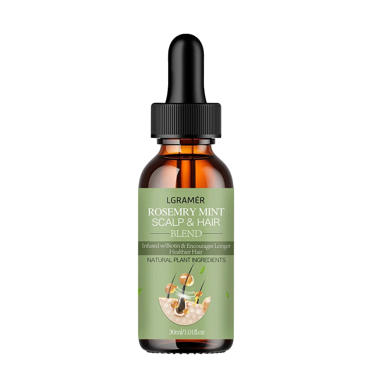 Hair Growth Essential Oil Rosemary Mint Hair Strengthening Oil Nourishing Treatment for Split Ends Dry Organics Hair Care Oil