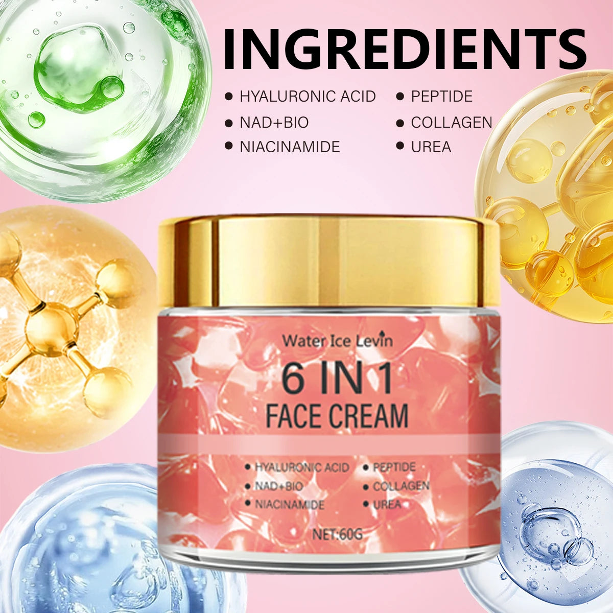 The Face Cream Contains Six High-Quality Ingredients, Such as Niacinamide and Urea, Which Can Deeply Penetrate and Moisturize the Skin for 72 Hours and Can Lock in Moisture for a Long Time