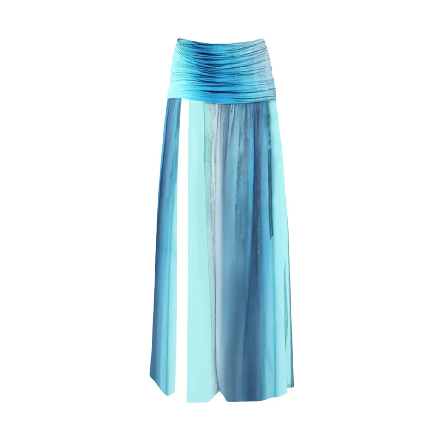 Bandage Swimwear with Skirt Slit Skirt Gradient Swimsuit Long Skirt Suit Swimsuits Women Bathing Suits Summer Beachwear Biquini