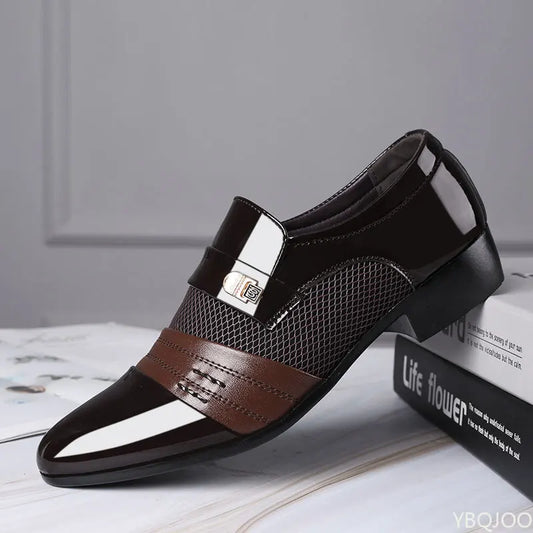 New men's casual shoes business formal wear plus size versatile for weddings simple comfortable retro artistic men's shoes
