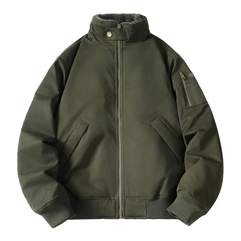 Men's Winter Cotton Jacket, Versatile Casual Stylish Windproof Warm Stand - Collar Coat