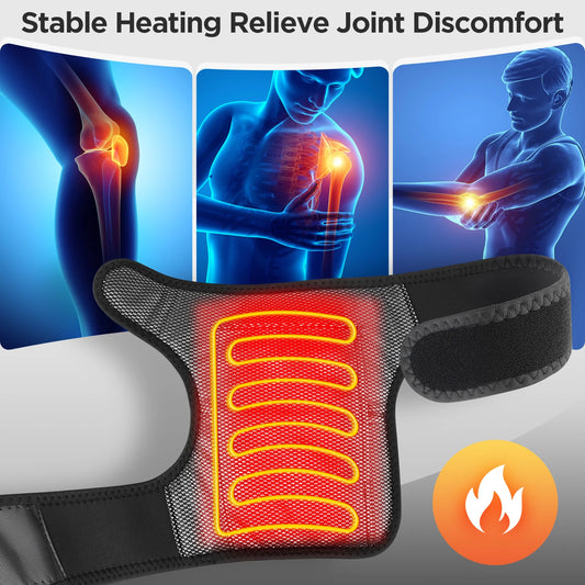 Wireless Electric Heating Knee Brace Support Belt Vibration Massage For Joint Care Knee Support Muscle Relax Hot Compress Pad