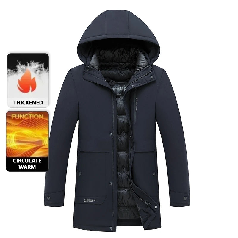 Top Grade Thicken Fashion Winter Casual Outerwear Warm Designer Hooded Parka Coat Mens Newest Jacket Windbreaker Mens Clothes