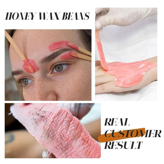 New150g Honey Depilatory Wax for Hair Removal Gentle Adhesion Easy Application Suitable for All Skin Types Use Gentle Depilation