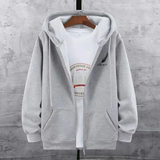 Men's Sherpa Lined Zip Hoodie Heavyweight, Winter Fleece Jacket S-5XL, Oversized Pullover Coat with Hood for Cold Weather