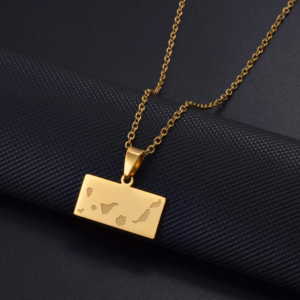 Spain Canary Islands Necklace Canarian El Hierro,La Palma,La Gomera,Tenerife,Gran Canaria,Fuertevetura,Lanzarote Jewelry #589962