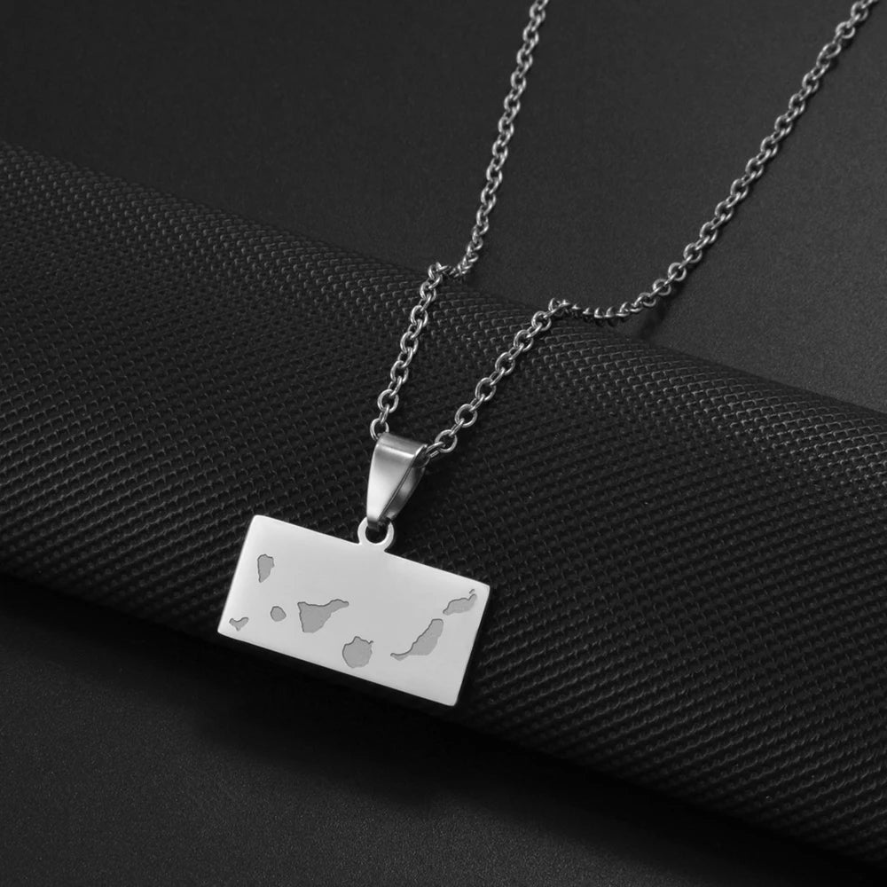 Spain Canary Islands Necklace Canarian El Hierro,La Palma,La Gomera,Tenerife,Gran Canaria,Fuertevetura,Lanzarote Jewelry #589962