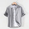 2025 Linen Men Shirts Cotton Men's Shirts Quality Linen Shirt Men