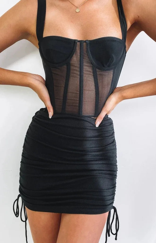 woman skirts harajuku 2021 spring autumn ladies knitting thread side draw string elastic sexy skirts womens