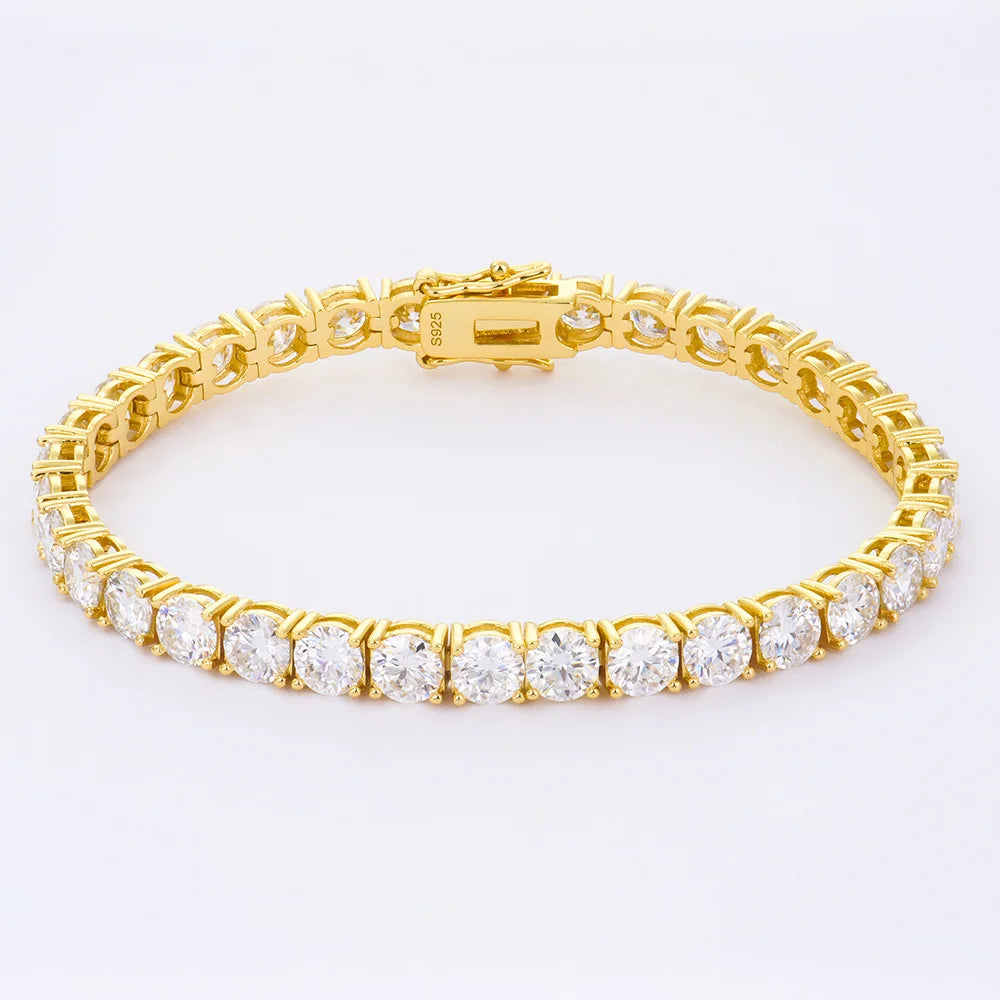 Men's Women's High-End Cross-Border Jewelry 2-6mm Full-Set S925 Silver Plated Moissanite Bracelet Dropshipping Accessible Luxury
