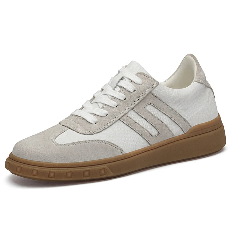 Men's Skateboarding Shoes Sneakers Skate Shoes Microfiber Leather Fashion Internal Height Increasing Thick Sole Platform Retro