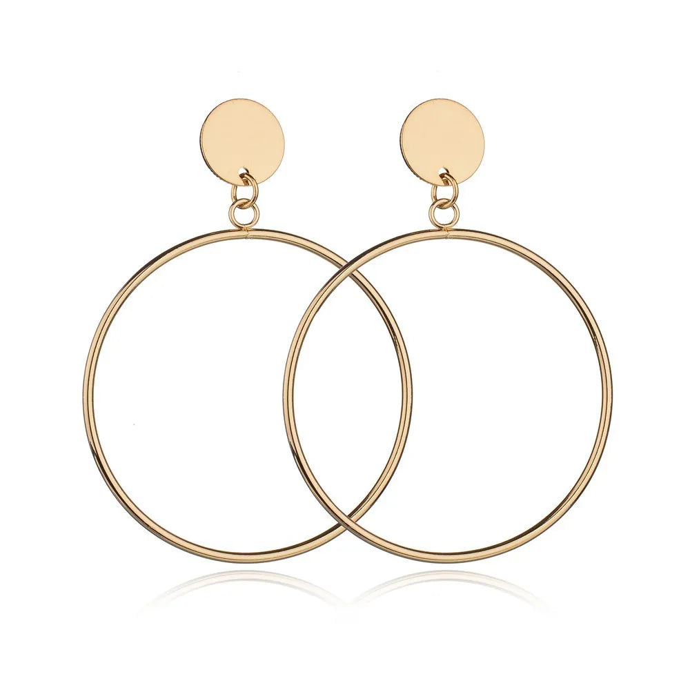 Fashion Statement Earrings Big Geometric Round Earrings for Women Fashion Dangle Earrings Drop Modern Female Jewelry Gift