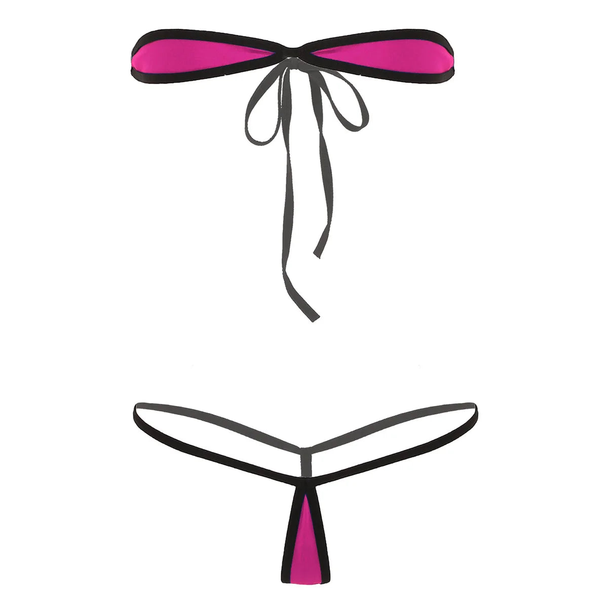 Transparent Hot Erotic Bikini Set Women Swimwear Bathing Suit Tube Bra Top Brazilian Swimsuit Micro Mini G-string Briefs Bottom