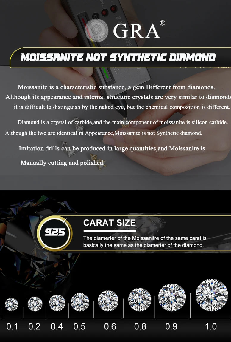 Unisex Fine Jewelry Moissanite Earrings For Women 925  Stud Earrings Moissanite D Color VVS Stud Round Flower Jewelry