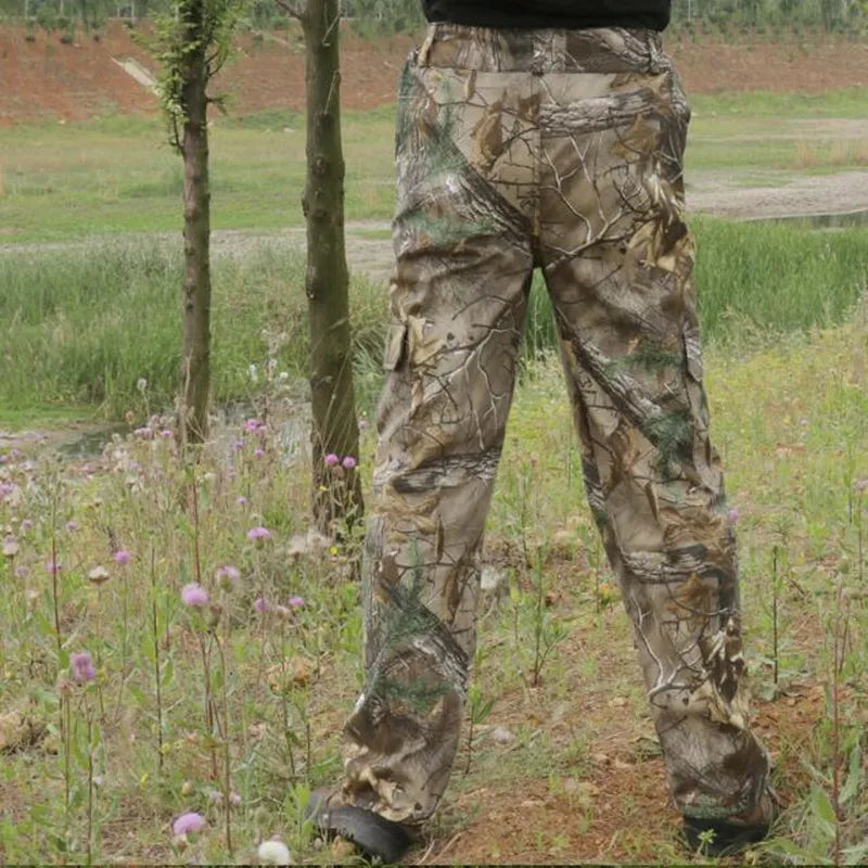 Men Pants Fashion Large Size Cotton Breathable Bionic Camouflage Trousers Outdoor Hiking Fishing Jungle Hunting Long Bottoms