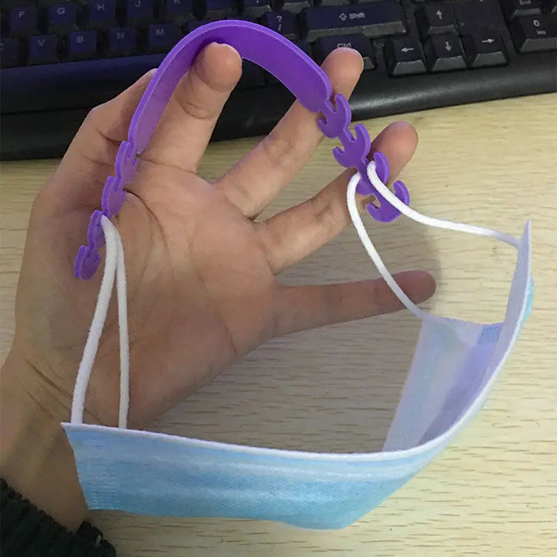 10pcs Mask Holder Adjustable Anti-slip Silicone Mask Strap Buckle Ear Grips Extension Hooks Face Mask Ear Protection Artifact