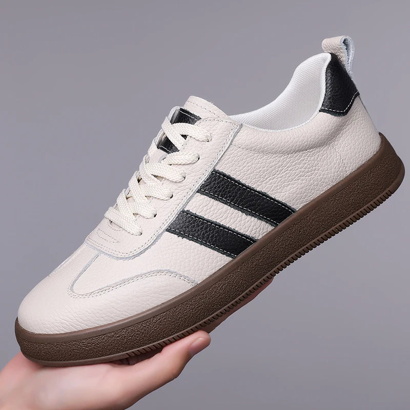 New High Quality Casual Shoes Les Soucis Pour Les Femmes Litchi Patterned Skin Top Cow Leather Shoes for Men Brand Italy Flat