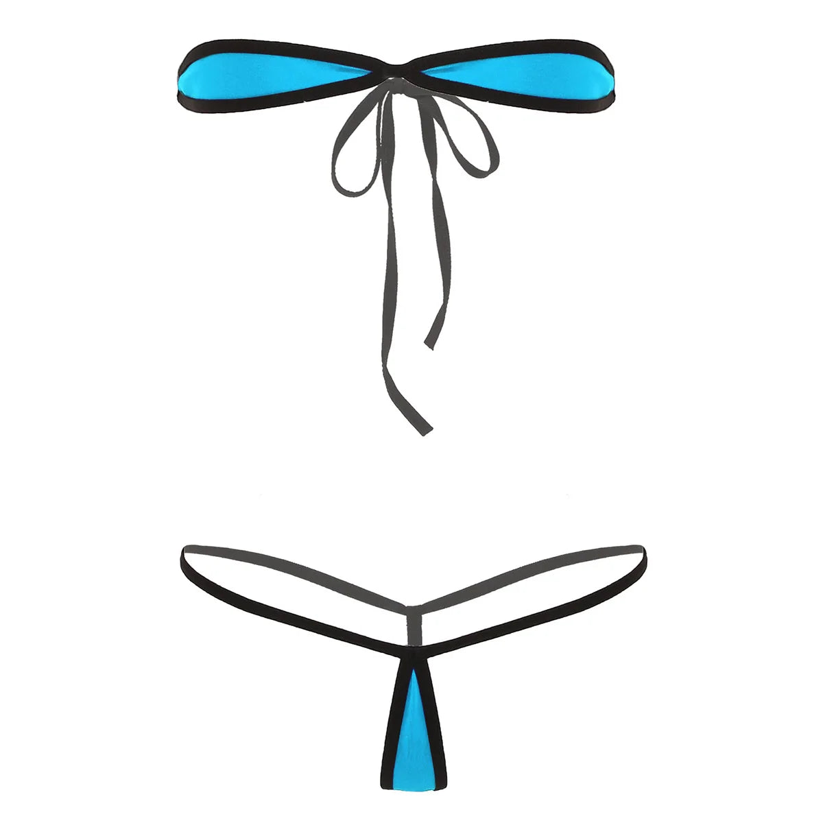 Transparent Hot Erotic Bikini Set Women Swimwear Bathing Suit Tube Bra Top Brazilian Swimsuit Micro Mini G-string Briefs Bottom