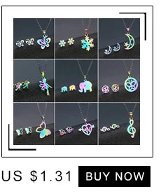 Multiple Tiny Stainless Steel Animal Earrings for Women Cute Hummingbird Fish Seahorse Wolf Earings Jewelry Accessory Gift