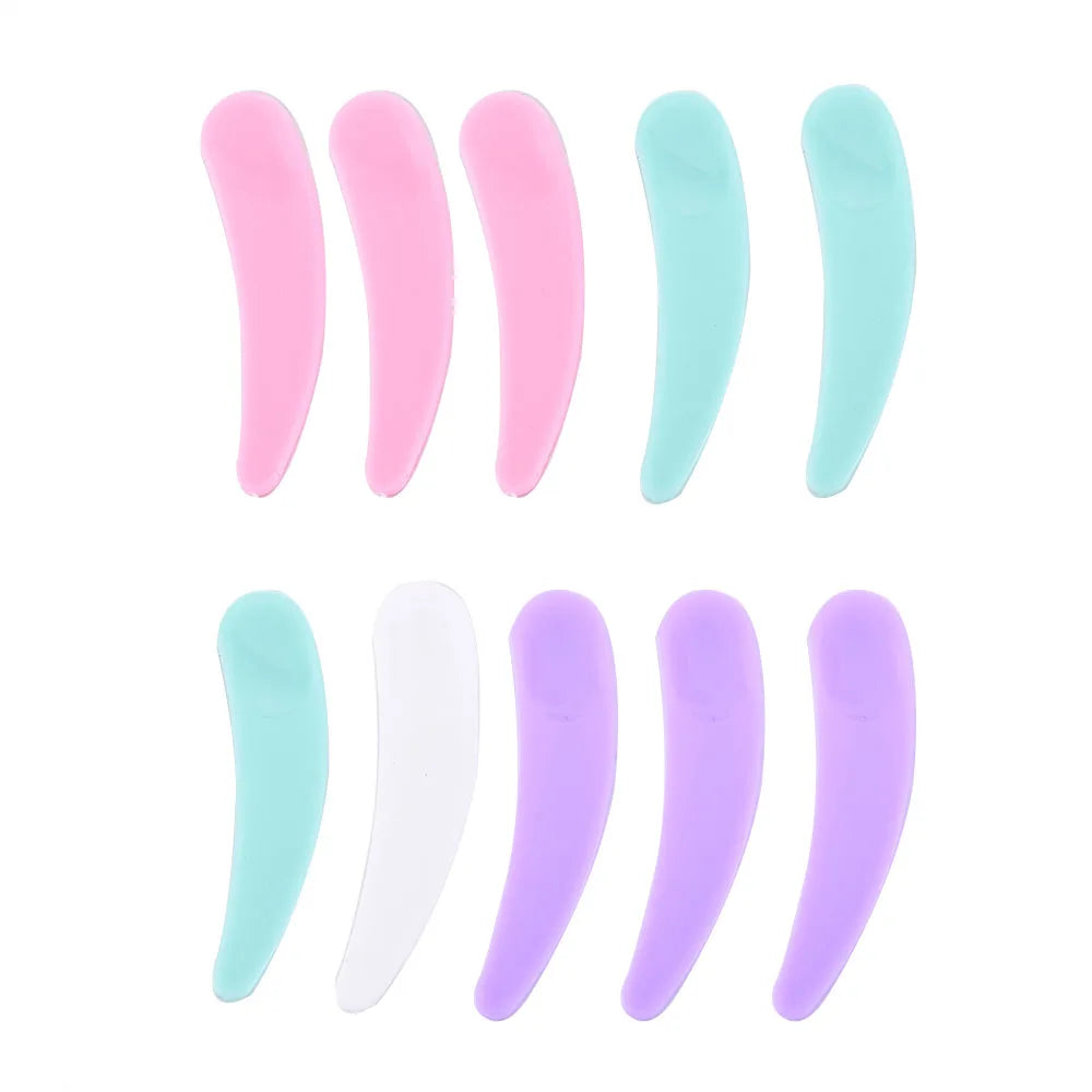 10/20/30Pcs Mini Cosmetic Spatula Disposable Curved Scoop Makeup Mask Cream Spoon Eye Cream Stick Make Up Face Beauty Tool Kits