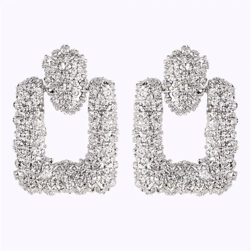 Fashion Statement Earrings Big Geometric Round Earrings for Women Fashion Dangle Earrings Drop Modern Female Jewelry Gift