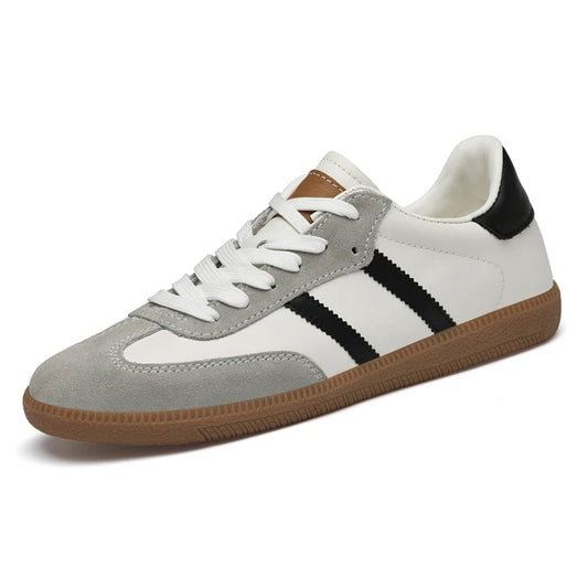 Men's Skateboarding Shoes Sneakers Skate Shoes Cow Genuine Leather Low-top Lace up Flats Retro Handmade Light Weight Breathable