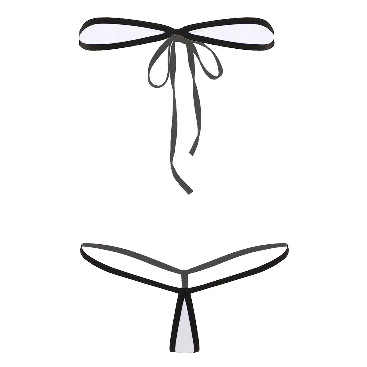 Transparent Hot Erotic Bikini Set Women Swimwear Bathing Suit Tube Bra Top Brazilian Swimsuit Micro Mini G-string Briefs Bottom