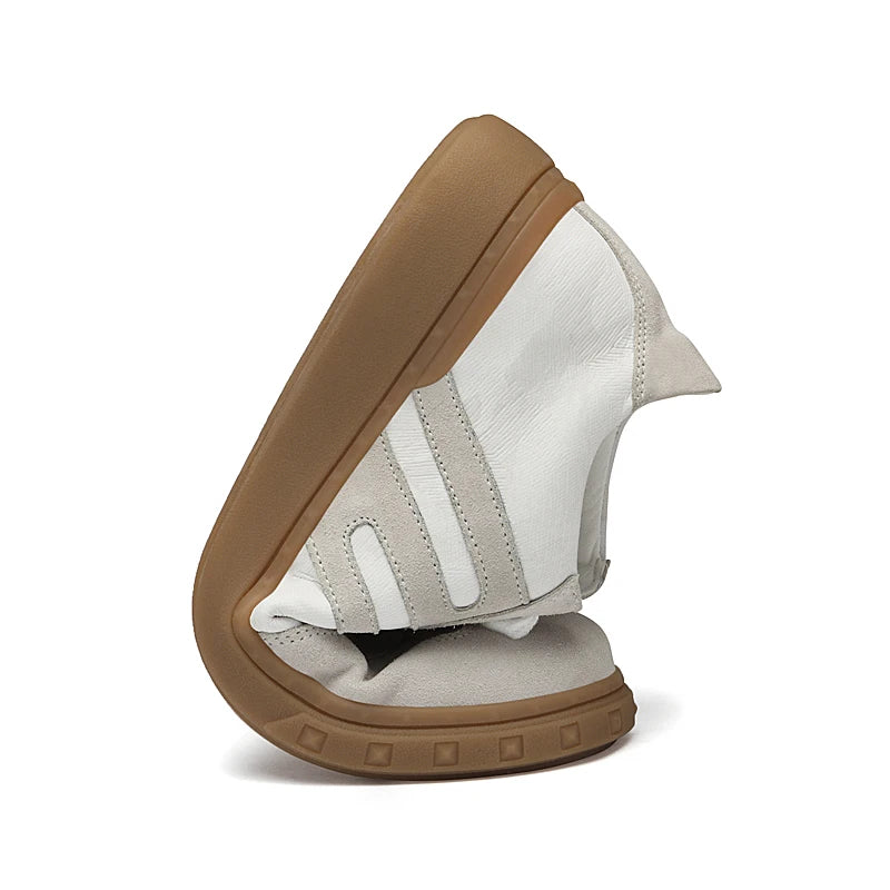 Men's Skateboarding Shoes Sneakers Skate Shoes Microfiber Leather Fashion Internal Height Increasing Thick Sole Platform Retro