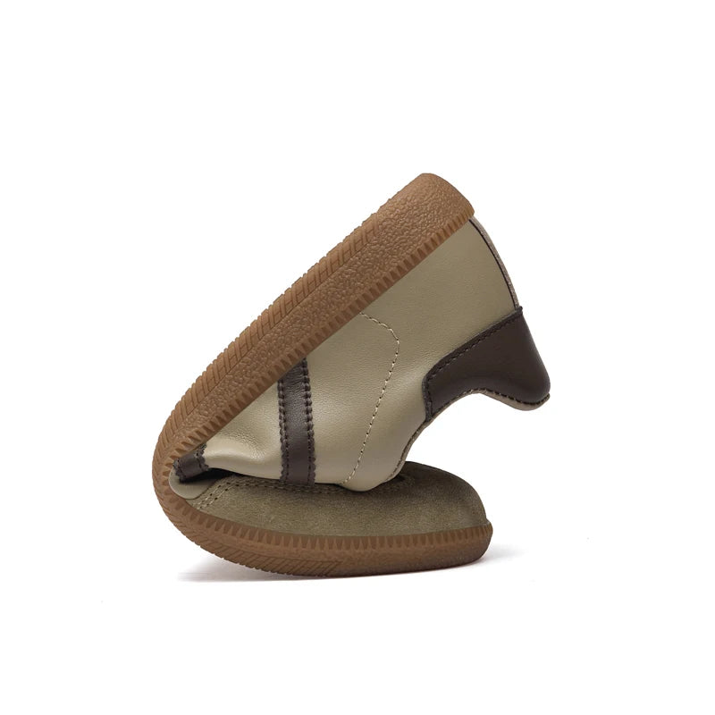 Men's Skateboarding Shoes Sneakers Skate Shoes Cow Genuine Leather Low-top Lace up Flats Retro Handmade Light Weight Breathable