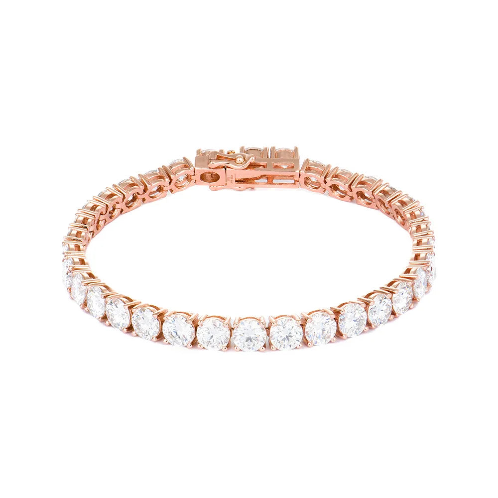 Men's Women's High-End Cross-Border Jewelry 2-6mm Full-Set S925 Silver Plated Moissanite Bracelet Dropshipping Accessible Luxury