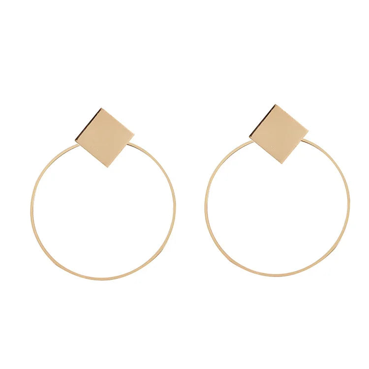 Fashion Statement Earrings Big Geometric Round Earrings for Women Fashion Dangle Earrings Drop Modern Female Jewelry Gift