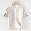 2025 Linen Men Shirts Cotton Men's Shirts Quality Linen Shirt Men