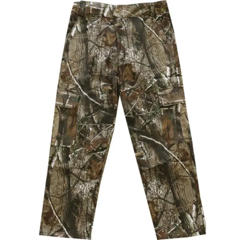 Men Pants Fashion Large Size Cotton Breathable Bionic Camouflage Trousers Outdoor Hiking Fishing Jungle Hunting Long Bottoms
