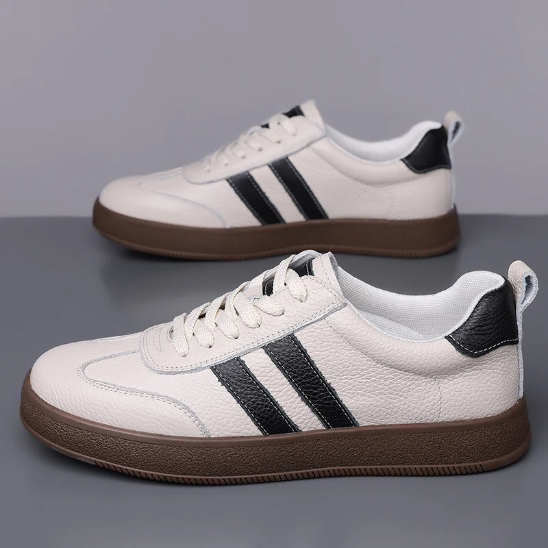 New High Quality Casual Shoes Les Soucis Pour Les Femmes Litchi Patterned Skin Top Cow Leather Shoes for Men Brand Italy Flat