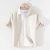 2025 Linen Men Shirts Cotton Men's Shirts Quality Linen Shirt Men